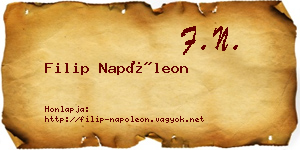 Filip Napóleon névjegykártya